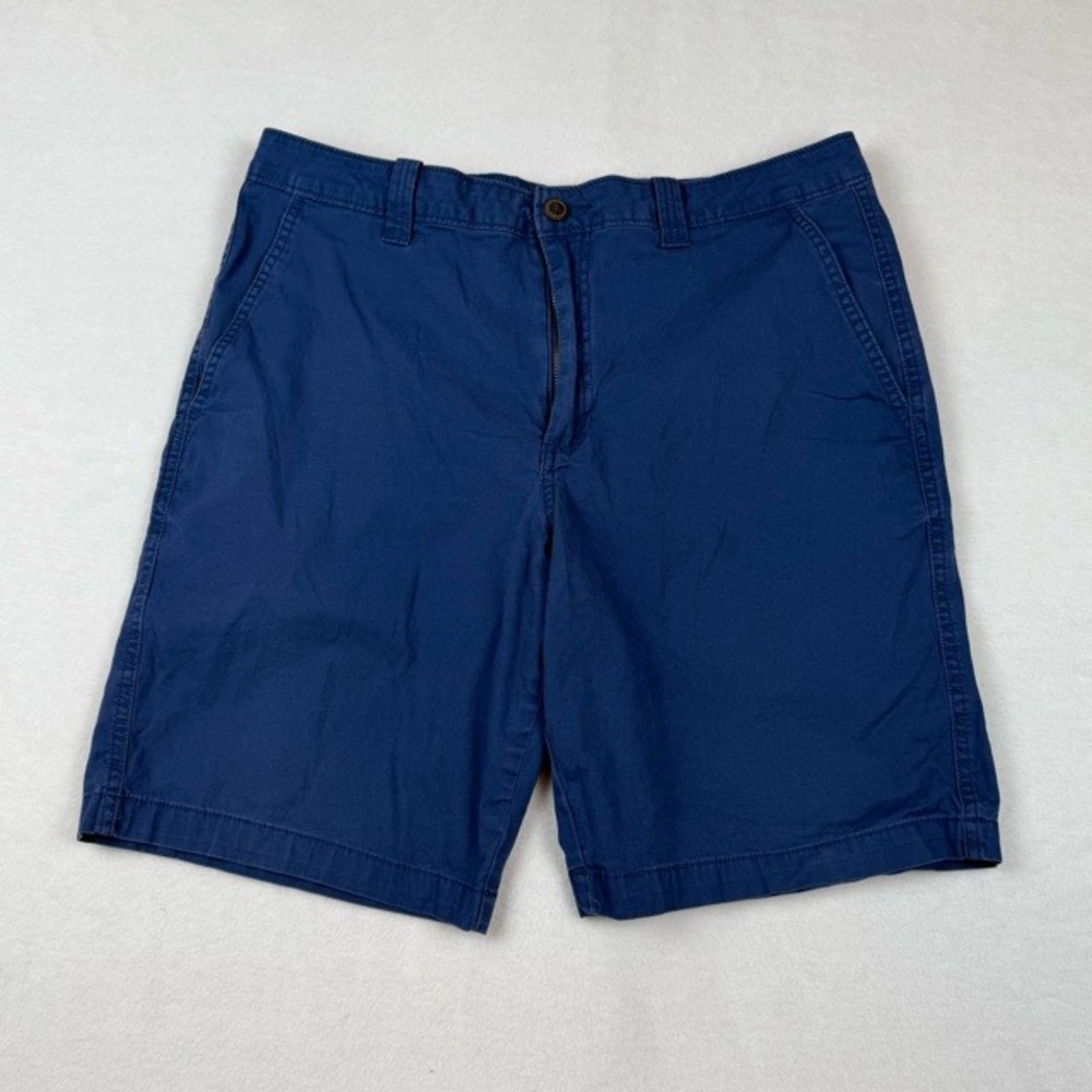 Magellan Outdoors Chino Shorts Mens 35 Navy Blue Stretch Gorpcore Hiking